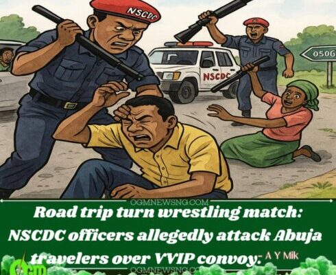 VVIP wahala: NSCDC Officers don allegedly attack Abuja Travelers wey ‘Follow VVIP Convoy’ in Osun