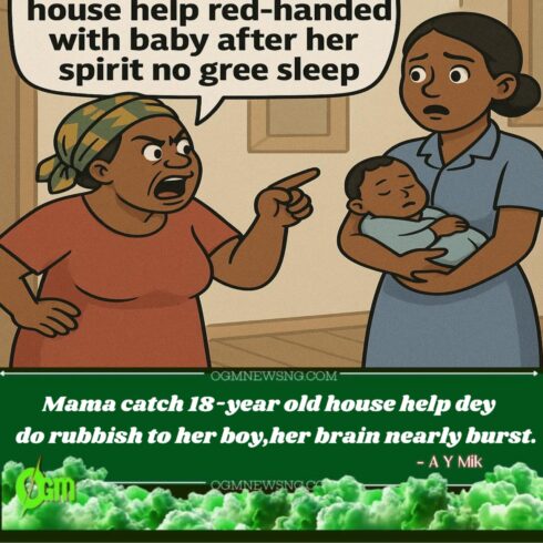 Nigerian Mama Catch House Help Red-Handed With Baby After Her Spirit No Gree Sleep – CCTV Reveal Everything!”