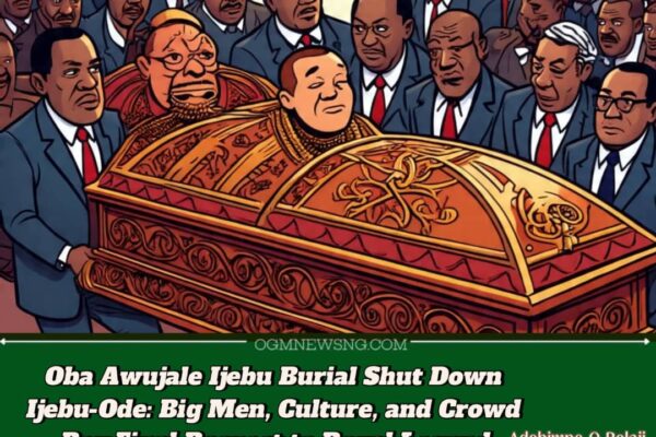 Oba Awujale Ijebu Burial: Big Men, Kings & Crowd Shut Down Ijebu-Ode for Royal Sendforth