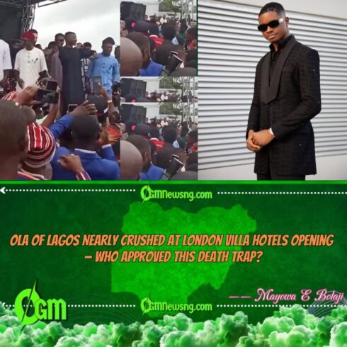 Ola of Lagos Escapes Death as Stage Collapses Mid-Speech at London Villa Hotels Launch in Ohafia