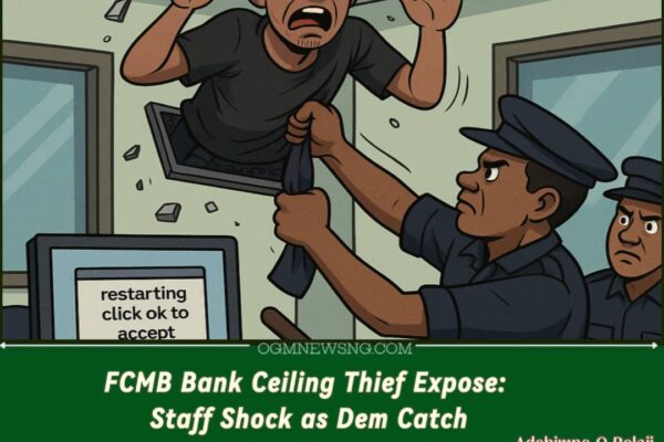 One FCMB Branch for Lagos Catch Tech Thief Wey Hide for Ceiling — Bank Staff Shout “Who Lock This Door
