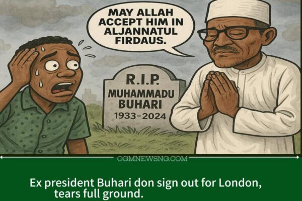 Former President Muhammadu Buhari don finally bow out peacefully! as E don Kpai for London