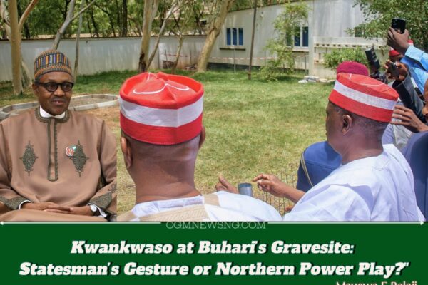 Rabiu Musa Kwankwaso Bows at Buhari’s Grave — A Final Tribute or First Campaign Move?"