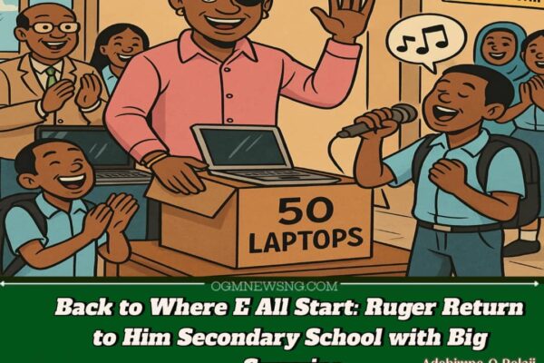 Ruger Show Love! Nigerian Singer Dash 50 Laptops, Pay Full School Fees for One Student Wey Sing for Am – E Say Na Him Happiest Moment for Life