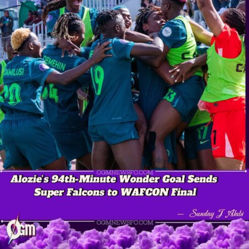 ALOZIE’S LATE STRIKE SENDS NIGERIA'S SUPER FALCONS TO WAFCON FINAL