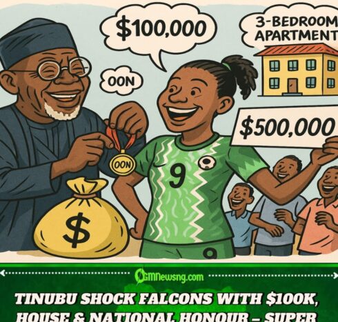 Tinubu Dash Super Falcons $100K, National Honour & 3-Bedroom Houses – Na Real Better Reward for Our Ball Queens!