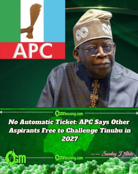 2027 Ticket: APC Welcomes Aspirants to Contest Against Tinubu