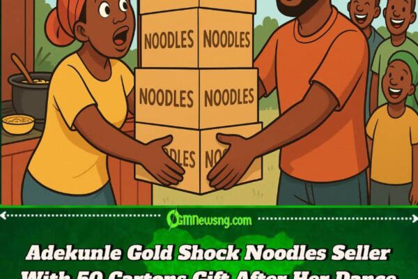 Adekunle Gold Surprise Noodles Seller With Over 50 Cartons After Her Dance Video Go Viral"