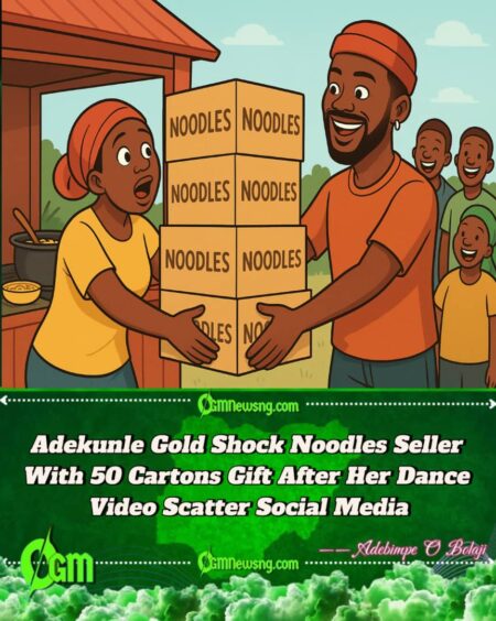 Adekunle Gold Surprise Noodles Seller With Over 50 Cartons After Her Dance Video Go Viral"