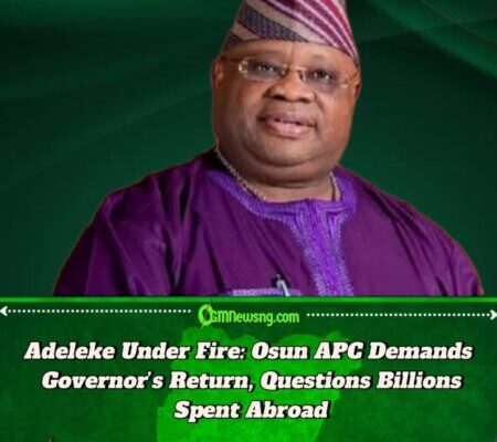Osun APC Blasts Adeleke Over Prolonged US Stay, Alleges N6bn Wasted on Foreign Trips