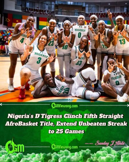 Nigeria D’Tigress Conquer Mali to Win Historic Fifth Straight AfroBasket Title