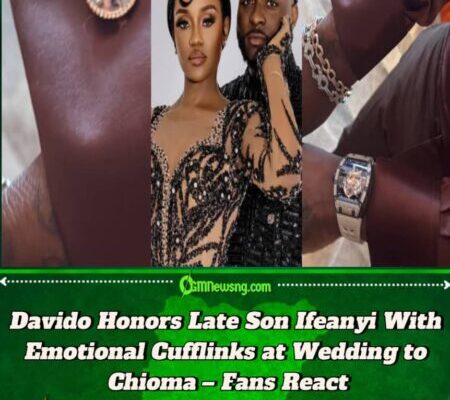 Davido’s Emotional Tribute: Ifeanyi’s Image on Wedding Cufflinks Sparks Conversations