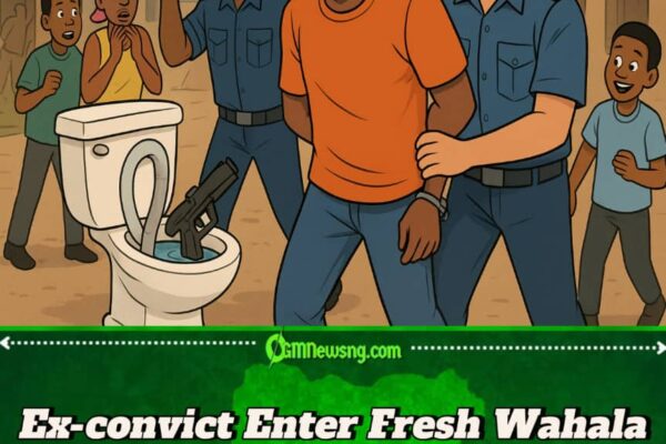 Drama In Abule Eko As Ex-convict Busted – Gun Pulled Out From Toilet Pipe