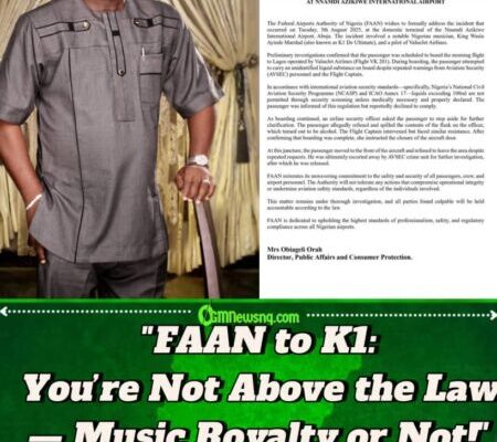 FAAN vs. Wasiu Ayinde, K1 De Ultimate: Airport Authority Slams Fuji Maestro Over VIP Access Scandal