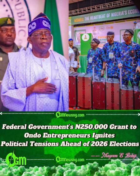 Federal Government Disburses ₦250,000 Each to 120 MSMEs in Ondo—Critics Say It’s Strategic Vote Buying
