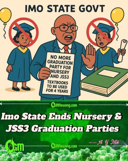Imo State Government Don Ban Nursery & JSS3 Graduation Party – Parents Go Save Money