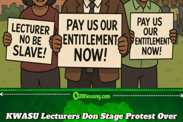 KWASU Lecturers Don Stage Protest Over Poor Salary and Condition of Service