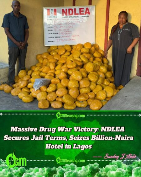 NDLEA Secures 22 Years Jail Term for Drug-Trafficking Couple in Lagos