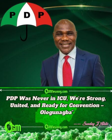 PDP Was Never in ICU, We Are United and Ready for Convention – Debo Ologunagba