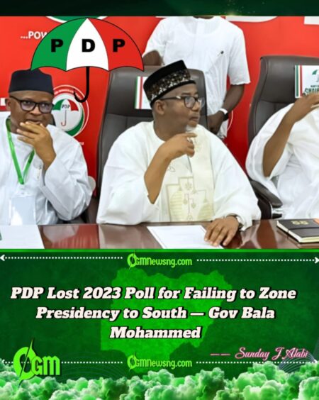 PDP Lost 2023 Poll For Failing To Zone Presidential Ticket To South — Gov Mohammed