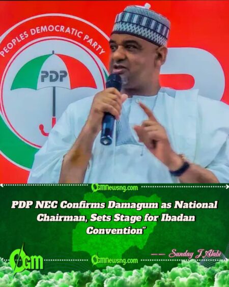 PDP NEC Confirms Damagum as Substantive Chairman