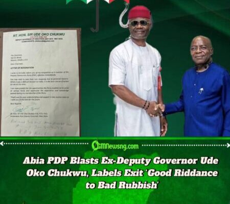 Abia PDP Hits Back at Ude Oko Chukwu, Calls Resignation ‘Good Riddance’