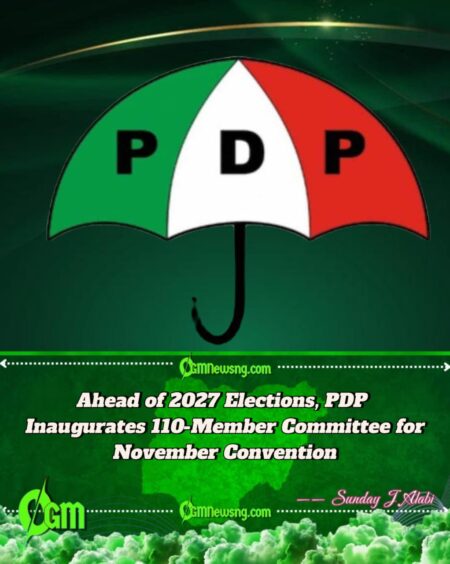 PDP Names 110-Member Committee to Oversee 2025 Elective National Convention in Ibadan