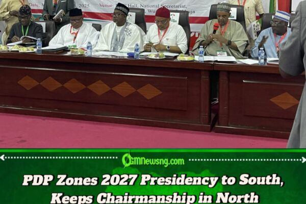 PDP Zones 2027 Presidential Slot to South, Retains Chairmanship in the North
