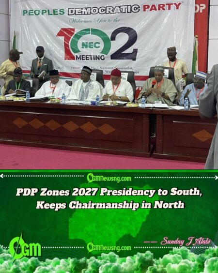 PDP Zones 2027 Presidential Slot to South, Retains Chairmanship in the North