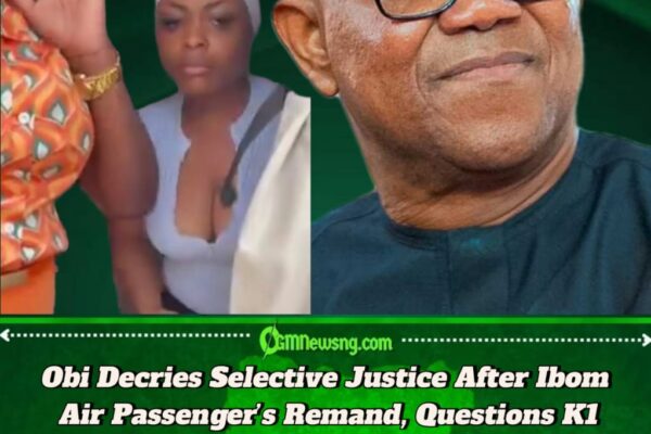 Peter Obi Condemns ‘Double Standards’ in Comfort Emmanson’s Arraignment, Slams Aviation Authorities