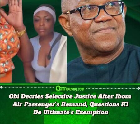 Peter Obi Condemns ‘Double Standards’ in Comfort Emmanson’s Arraignment, Slams Aviation Authorities