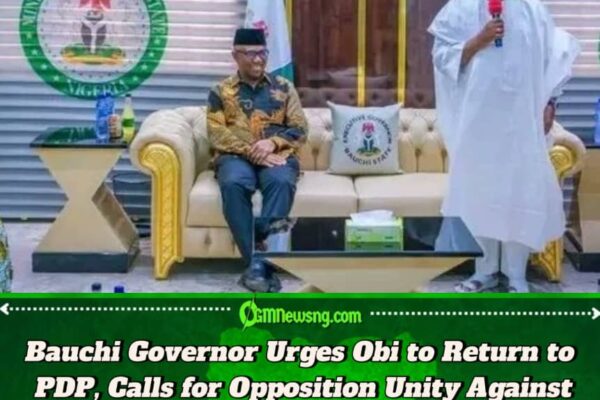 Bauchi Governor Urges Peter Obi to Return to PDP, Calls for United Opposition Front