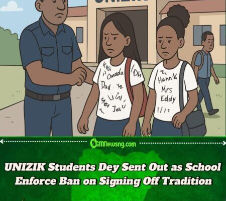 UNIZIK Students Don Face Waka After Breaking ‘Signing Off’ Ban