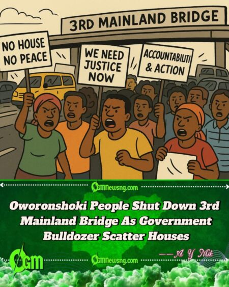 3rd Mainland Bridge Wahala: Oworonshoki People Block Road Over Demolition Palava