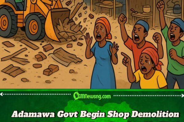 Adamawa State Govt Begin Mass Demolition of Shops for Yola – Traders Dey Cry, Government Dey Defend Action