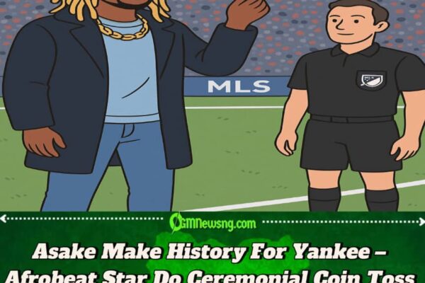 Asake Don Scatter MLS Match – Do Ceremonial Coin Toss As Guest Of Honour For Yankee Stadium
