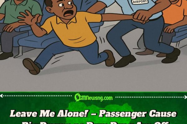 Enugu Airport Drama: Passenger Wey No Wan Comot Plane Cause Big Gbas Gbos