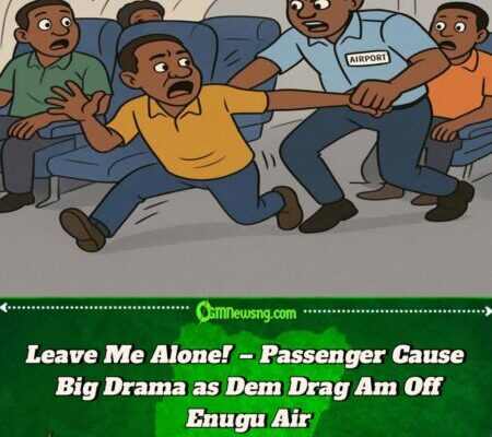 Enugu Airport Drama: Passenger Wey No Wan Comot Plane Cause Big Gbas Gbos