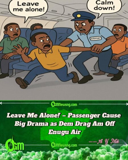 Enugu Airport Drama: Passenger Wey No Wan Comot Plane Cause Big Gbas Gbos