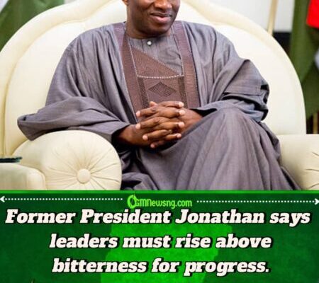 Former President Goodluck Jonathan Tasks Leaders on Reconciliation, Says Politics Should Not Breed Enemies