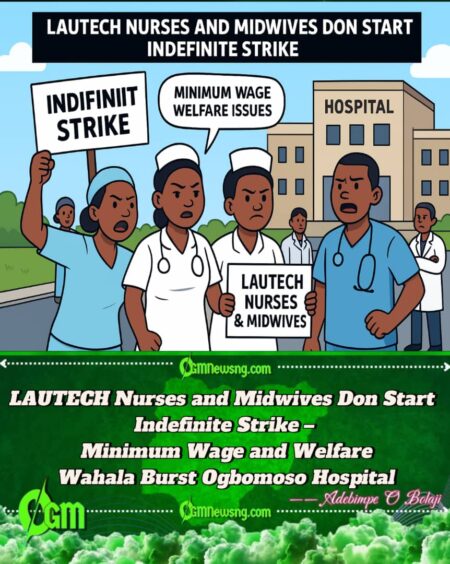 LAUTECH Nurses and Midwives Don Enter Indefinite Strike – Minimum Wage and Welfare Wahala Scatter Hospital