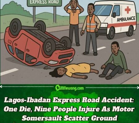 Lagos-Ibadan Express Road Accident: One Person Peme, Nine Others Wound Jaga-Jaga”