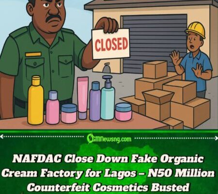 NAFDAC Don Shut Down ₦50 Million Fake Cosmetics Factory for Lagos