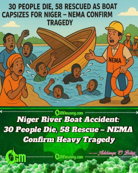 NEMA Confirm Tragedy – 30 People Don Die, 58 Rescue as Boat Capzise for Niger Rive