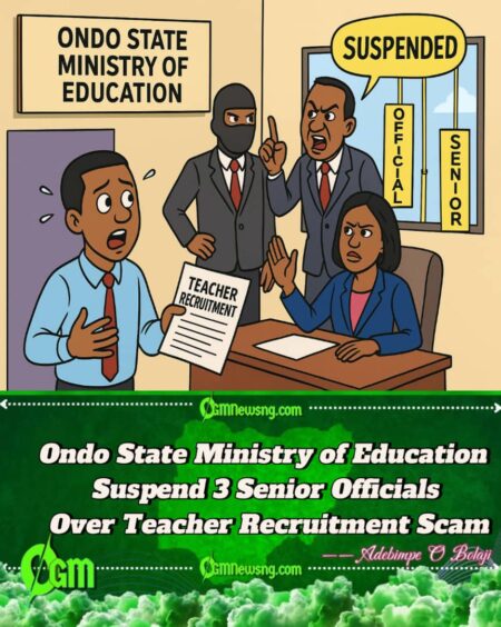 Ondo State Ministry of Education Suspend 3 Big Officials Over Teacher Recruitment Scam