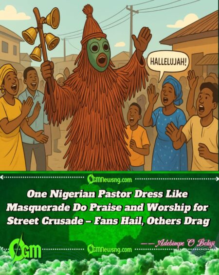 One Nigerian Pastor Dress Like Masquerade Sing Praise and Worship for Street Crusade – Nigerians React