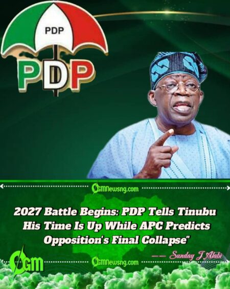 PDP Challenges Tinubu to Begin Handover Preparations as 2027 Election Battle Lines Are Drawn