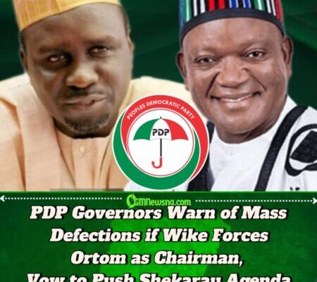 PDP Governors Accuse Wike’s Bloc of Power Hijack, Threaten Revolt Over Ortom’s Chairmanship Bid