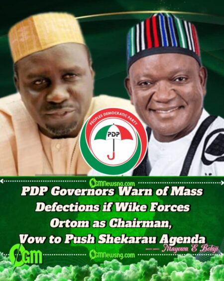 PDP Governors Accuse Wike’s Bloc of Power Hijack, Threaten Revolt Over Ortom’s Chairmanship Bid