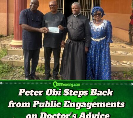 Peter Obi Takes Medical Break from Public Engagements After ₦10 Million Healthcare Donation